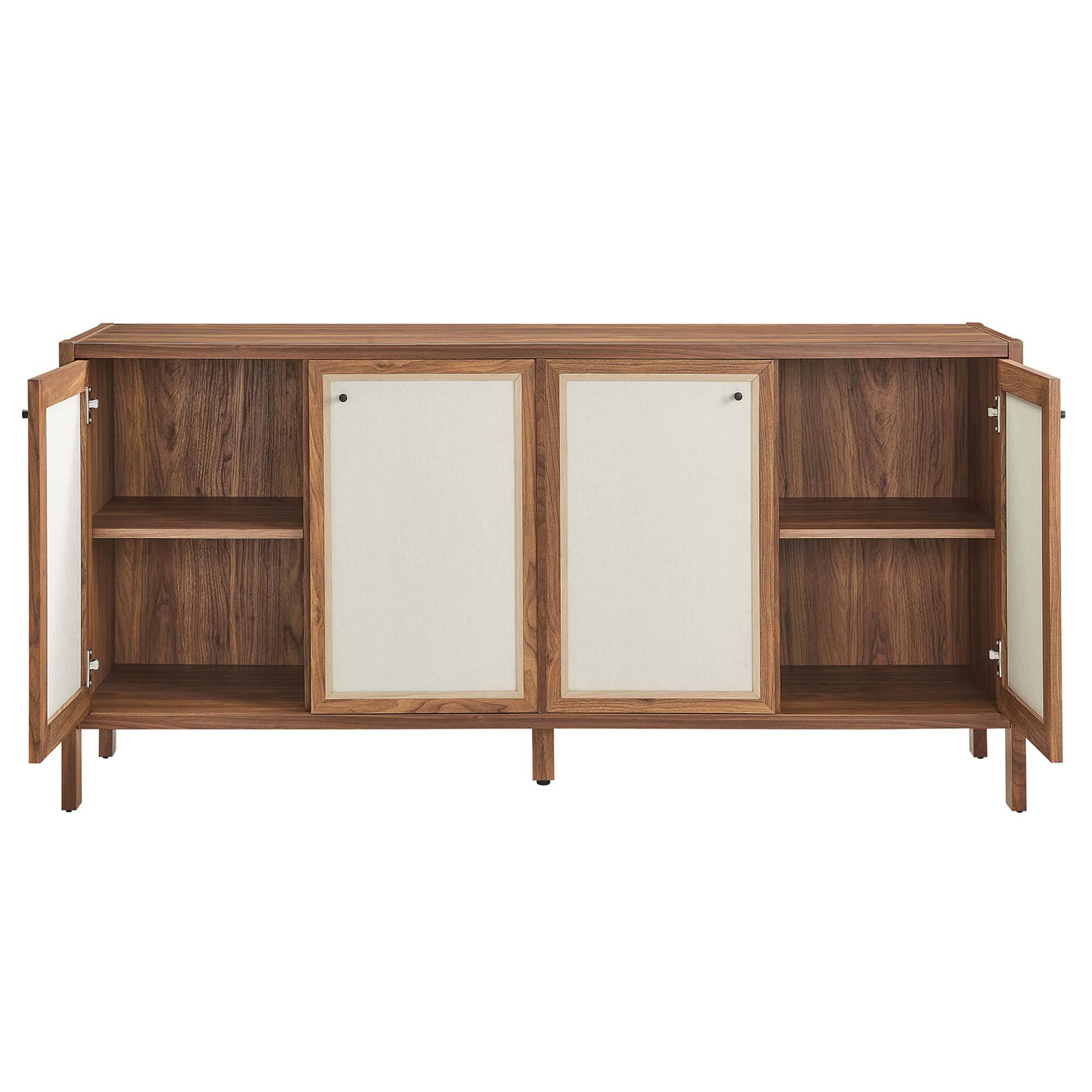 Alt View 4. Modway - Capri 65" Wood Grain Sideboard Storage Cabinet by Modway - Walnut.