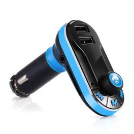 Kitcheniva - Bluetooth Car FM Transmitter Dual USB Charger Wireless Audio Streaming Adapter - Multicolor