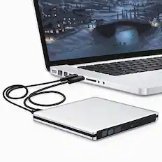Front. Topteng - 6X True Blu-ray Burner External Drive - BD/DVD/CD Writer & Player, USB 3.0 for Mac & Windows - Silver.