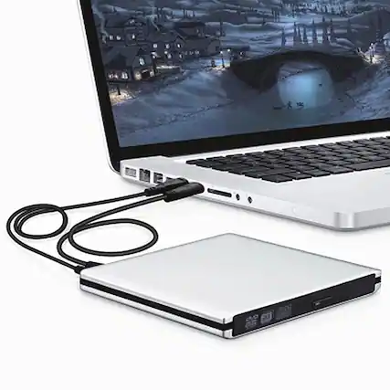 Front. Topteng - 6X True Blu-ray Burner External Drive - BD/DVD/CD Writer & Player, USB 3.0 for Mac & Windows - Silver.