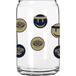 Logo Brands - New Orleans Pelicans 16oz. Smiley Can Glass - Multicolor