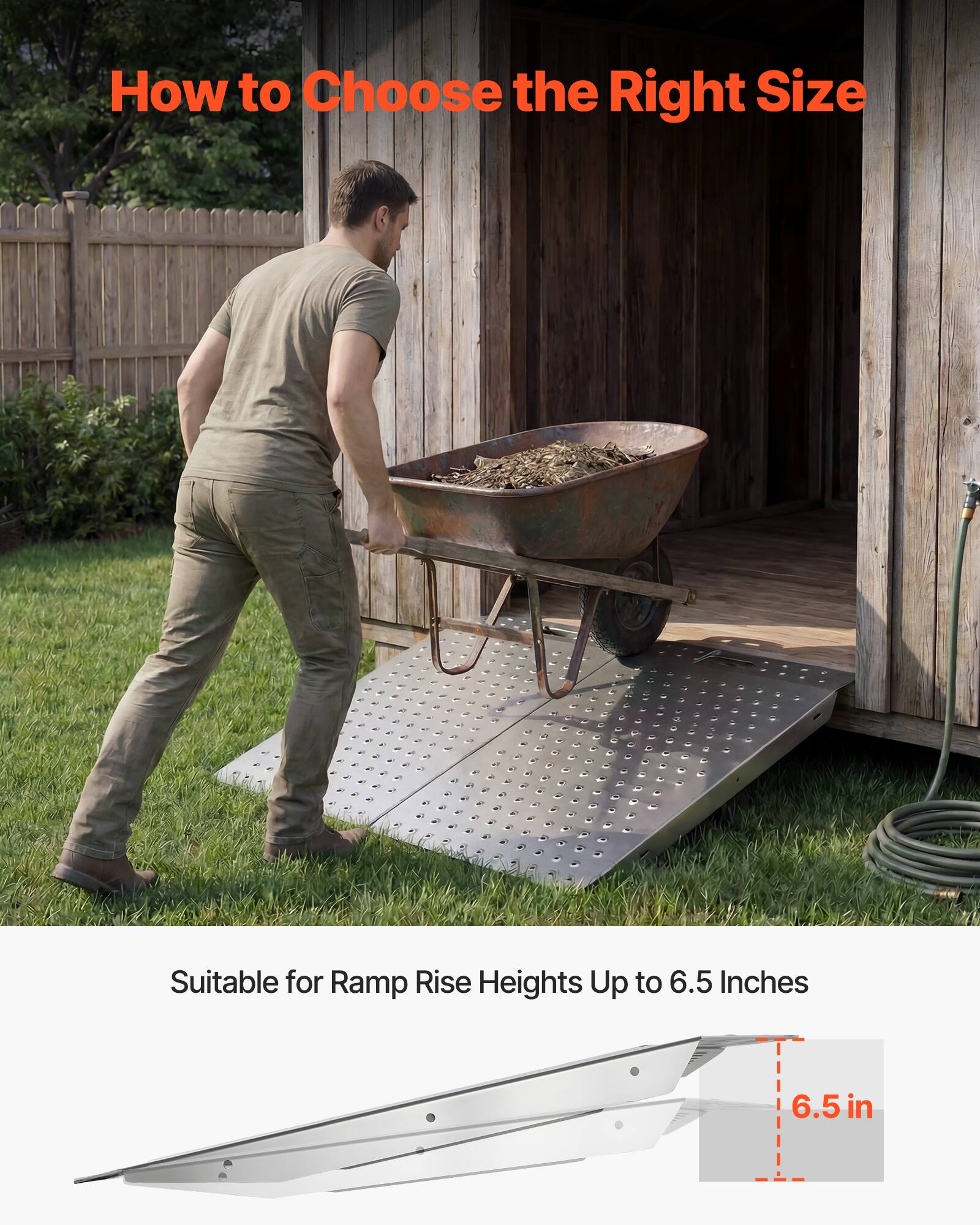 How to Choose the Right Size

Suitable for Ramp Rise Heights Up to 6.5 Inches