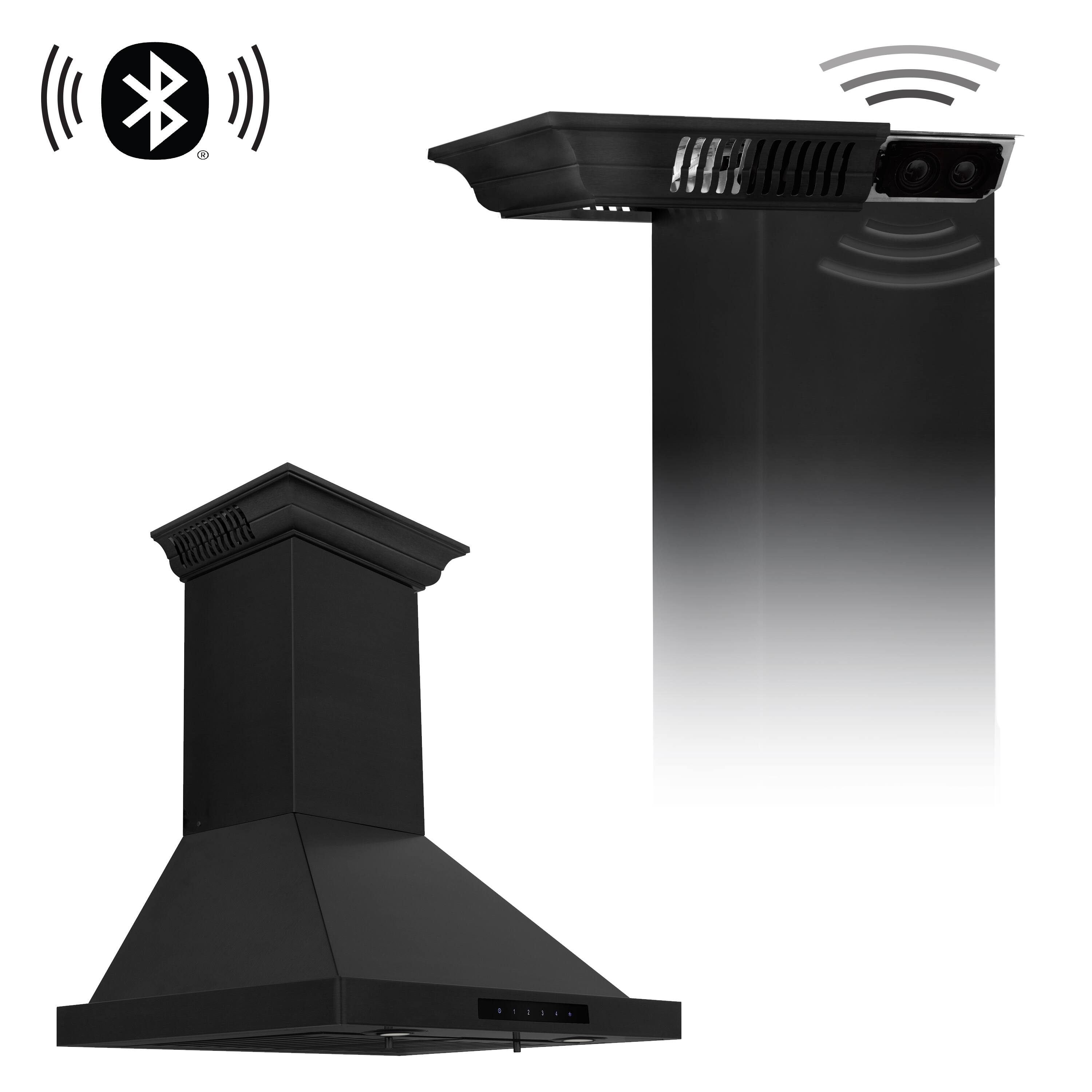 ZLINE - 24 inches - Externally Vented - Wall Range Hood - Black Stainless Steel price history on PriceWatchPro