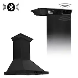 ZLINE - 24 inches - Externally Vented - Wall Range Hood - Black Stainless Steel