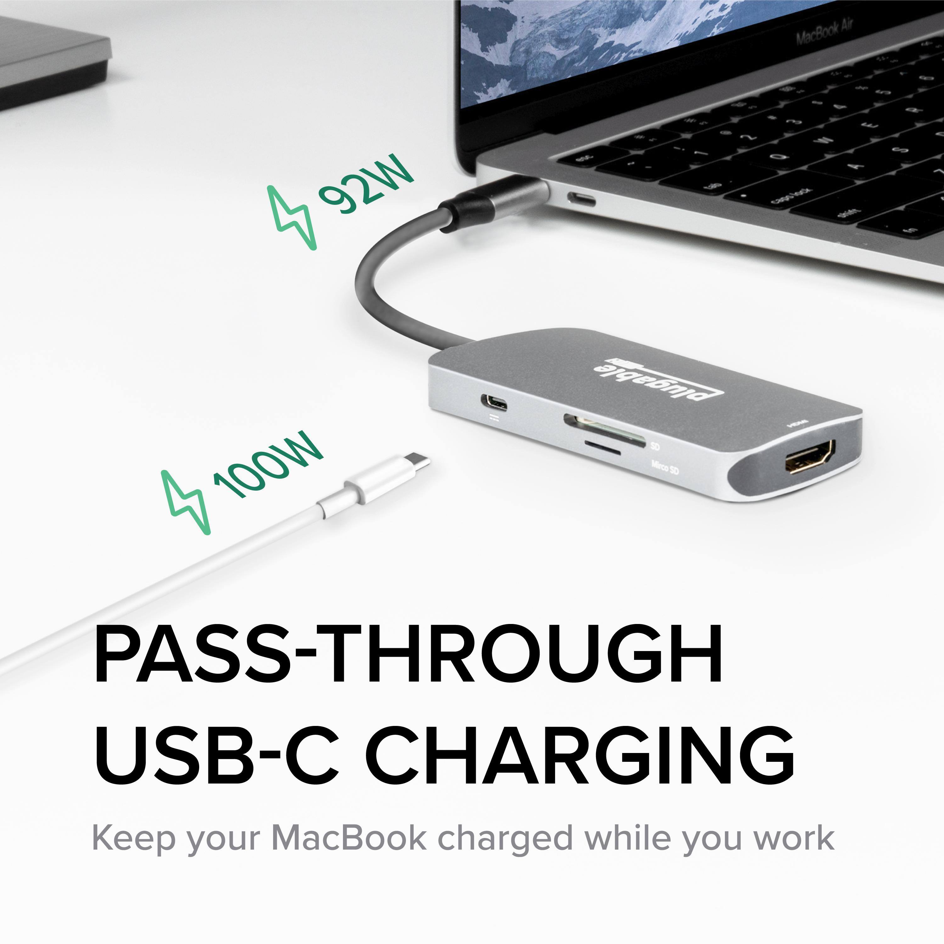 PASS-THROUGH USB-C CHARGING

Keep your MacBook charged while you work

92W

100W