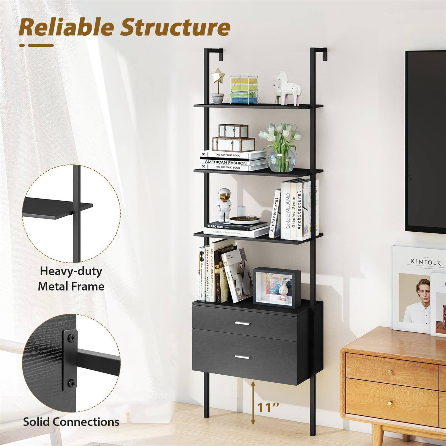 Reliable Structure

Heavy-duty Metal Frame

Solid Connections

11"