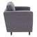 Left. CorLiving - Mulberry Fabric Upholstered Modern Accent Chair - Grey.