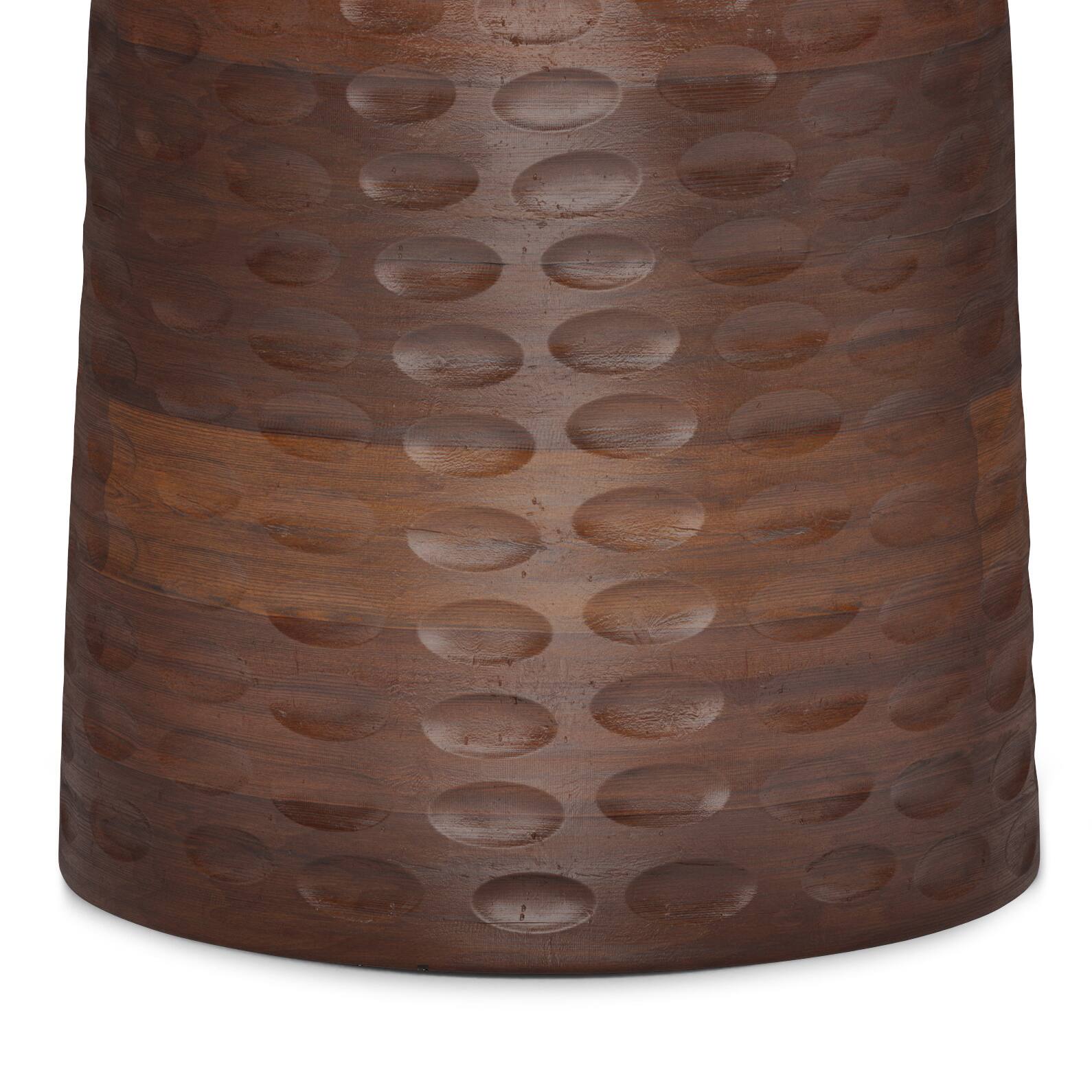 Left. Simpli Home - Boyd Wooden Accent Table - Warm Dark Brown.