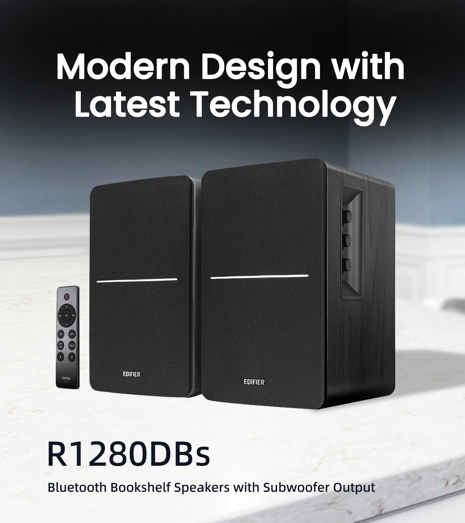 Edifier R1280DBs Powered Bluetooth Computer Speakers, Bookshelf