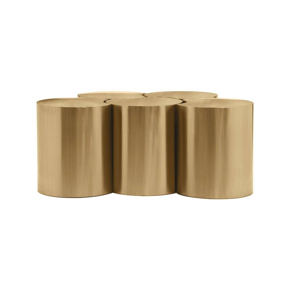 Alt View 1. Meridian Furniture - Dimple Gold Coffee Table - Gold.