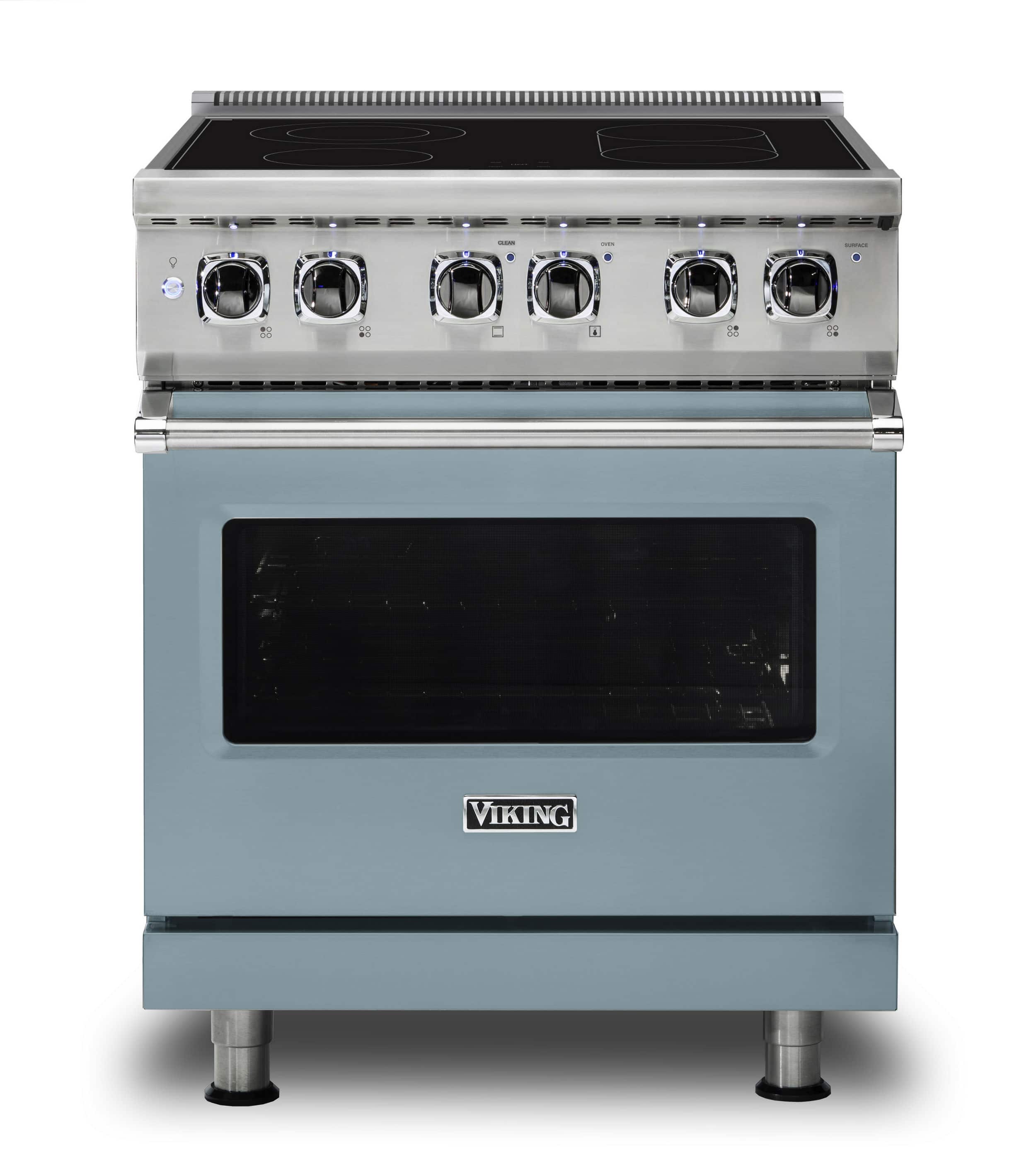 Viking - 5 Series 30" Wide Freestanding Electric Range - November Sky - Front_Zoom