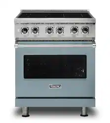 Viking - 5 Series 30" Wide Freestanding Electric Range - November Sky - Front_Zoom