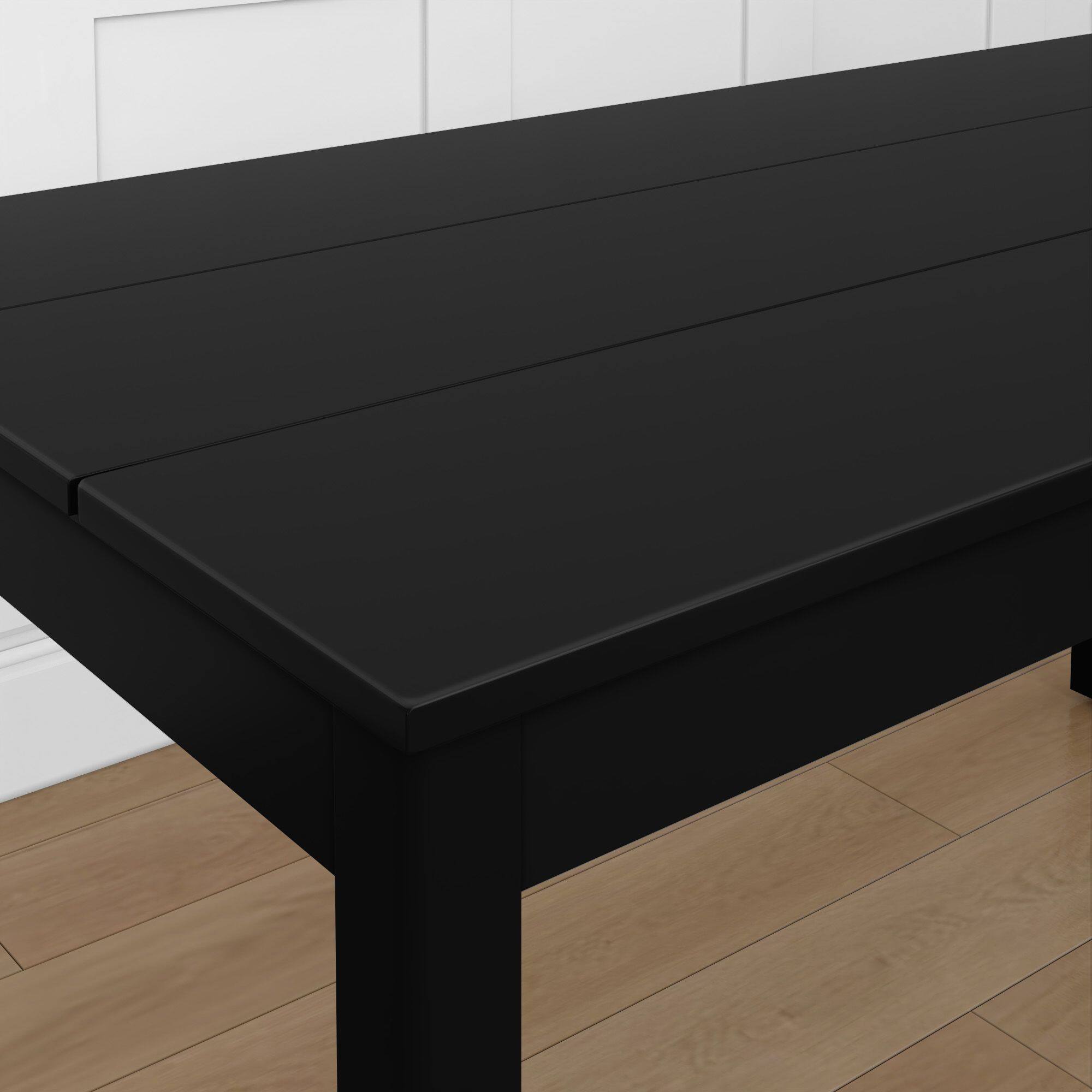 Alt View 2. Grain & Grove - Rectangular Dining Table (72in / 1830mm), Black - Black.