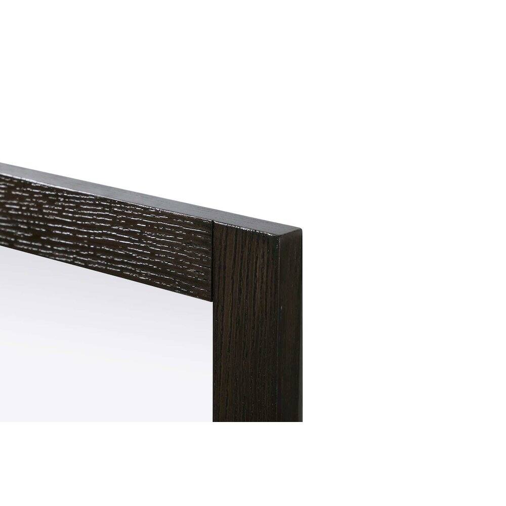 Left. Elegant Kitchen and Bath - Noah Wooden Rectangle Mirror 27 x 36 in Chocolate Oak - Chocolate Oak.