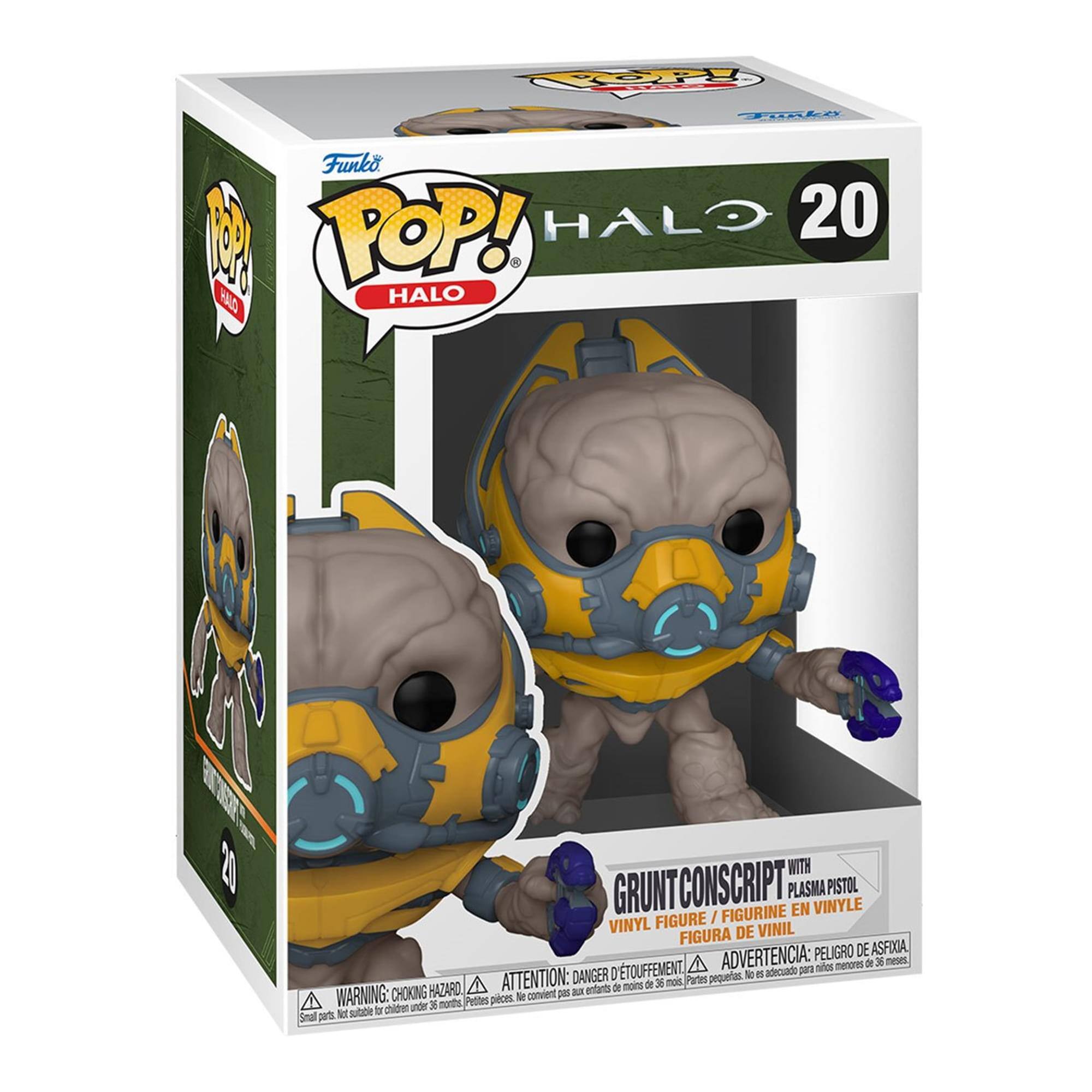 **Funko POP! HALO 20**

**Grunt/Conscript with Plasma Pistol**

**Vinyl Figure / Figurine en Vinyle / Figura de Vinilo**

**Warning: Choking Hazard - Small parts. Not for children under 3 years.**

**Attention: PELIGRO DE ASFIXIA - Piezas pequeñas. No es adecuado para menores de 36 meses.**

**Advertencia: PELIGRO DE ASFIXIA - Piezas pequeñas. No es adecuado para menores de 36 meses.**