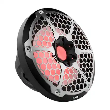 Front. DS18 Audio - NXL 12" Subwoofer with RGB LED Lights, 350W RMS Single 4-Ohm - Black.