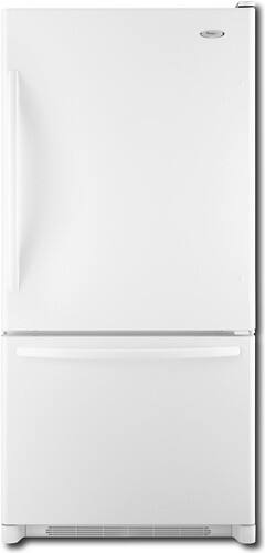 Front Standard. Whirlpool - Gold 21.9 Cu. Ft. Bottom-Mount Refrigerator - White-on-White.