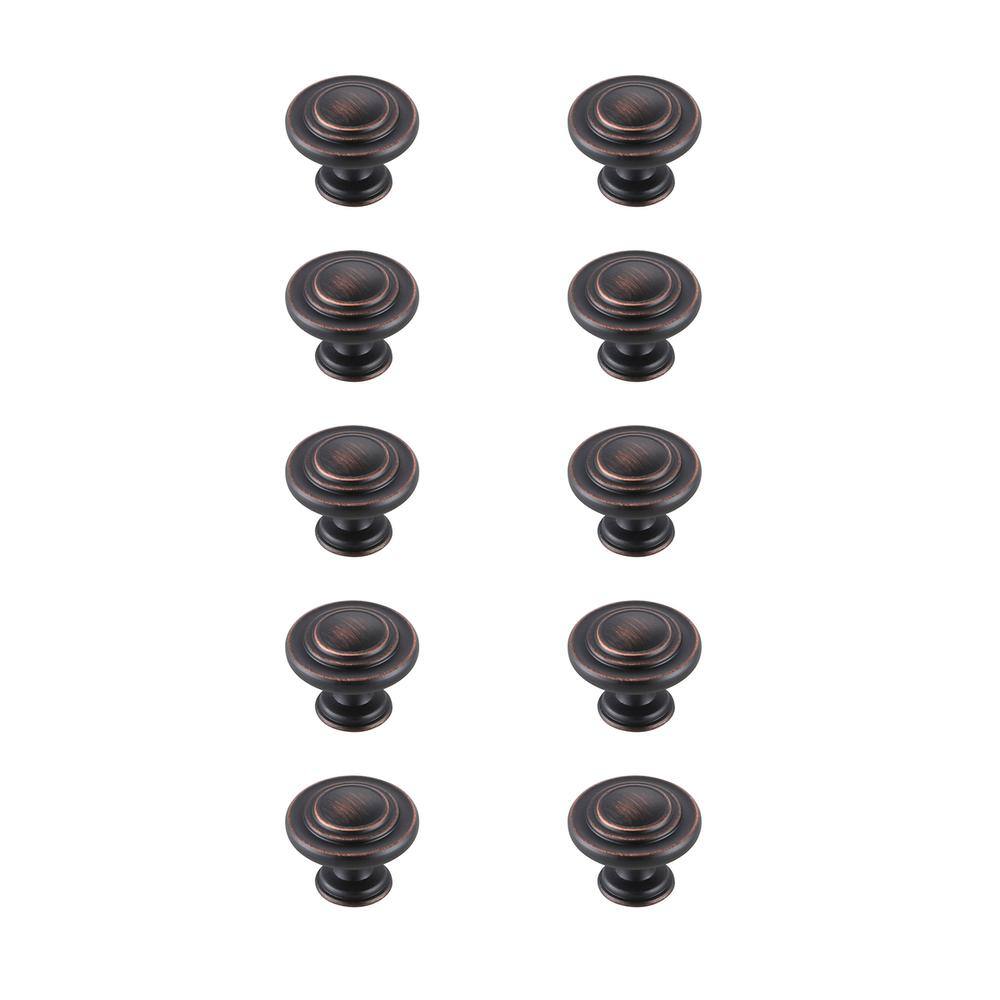 Alt View 2. Elegant Decor - Minu 1.3" Diameter Oil-rubbed Bronze Mushroom Knob Multipack (Set of 10) - Oil-Rubbed Bronze.
