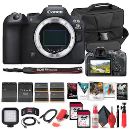 Canon - EOS R6 Mark II Mirrorless Camera 5666C002 - Pro Bundle (International Model)