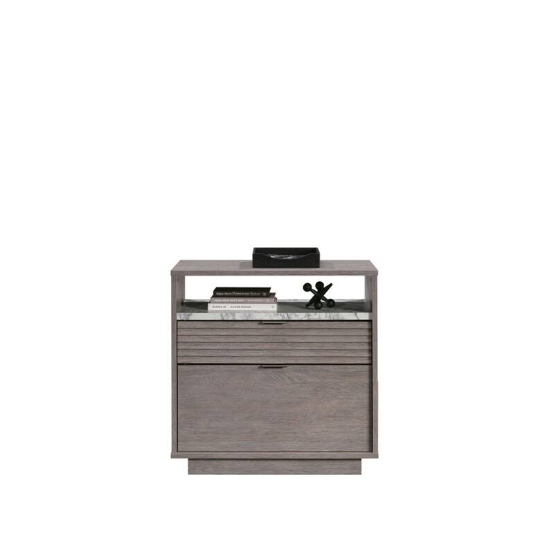 Alt View 2. HTUTWOO - Lateral File with Two Drawers - Metal Filing Cabinet, 2 Drawers with Full Extension Metal Slides, Hanging File Storage - Gray.