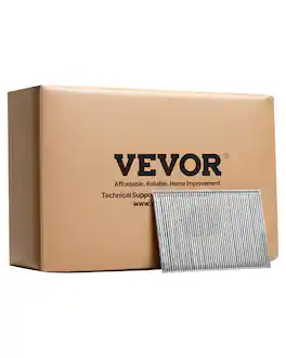 VEVOR - 16 Gauge Finish Nails, 2 in Straight Finishing Nails, 2500-Count Galvanized Finishing Nail, Heavy-Duty 16 GA Brad Nail - Silver