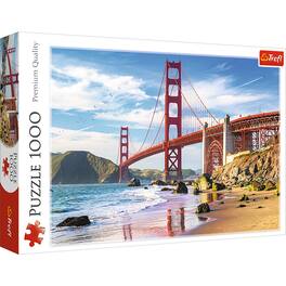 Trefl - Red 1000 Piece Puzzle - Golden Gate Bridge, San Francisco, USA