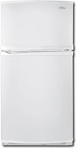 Front Standard. Whirlpool - 21.8 Cu. Ft.  Frost-Free Top-Mount Refrigerator - White-on-White.