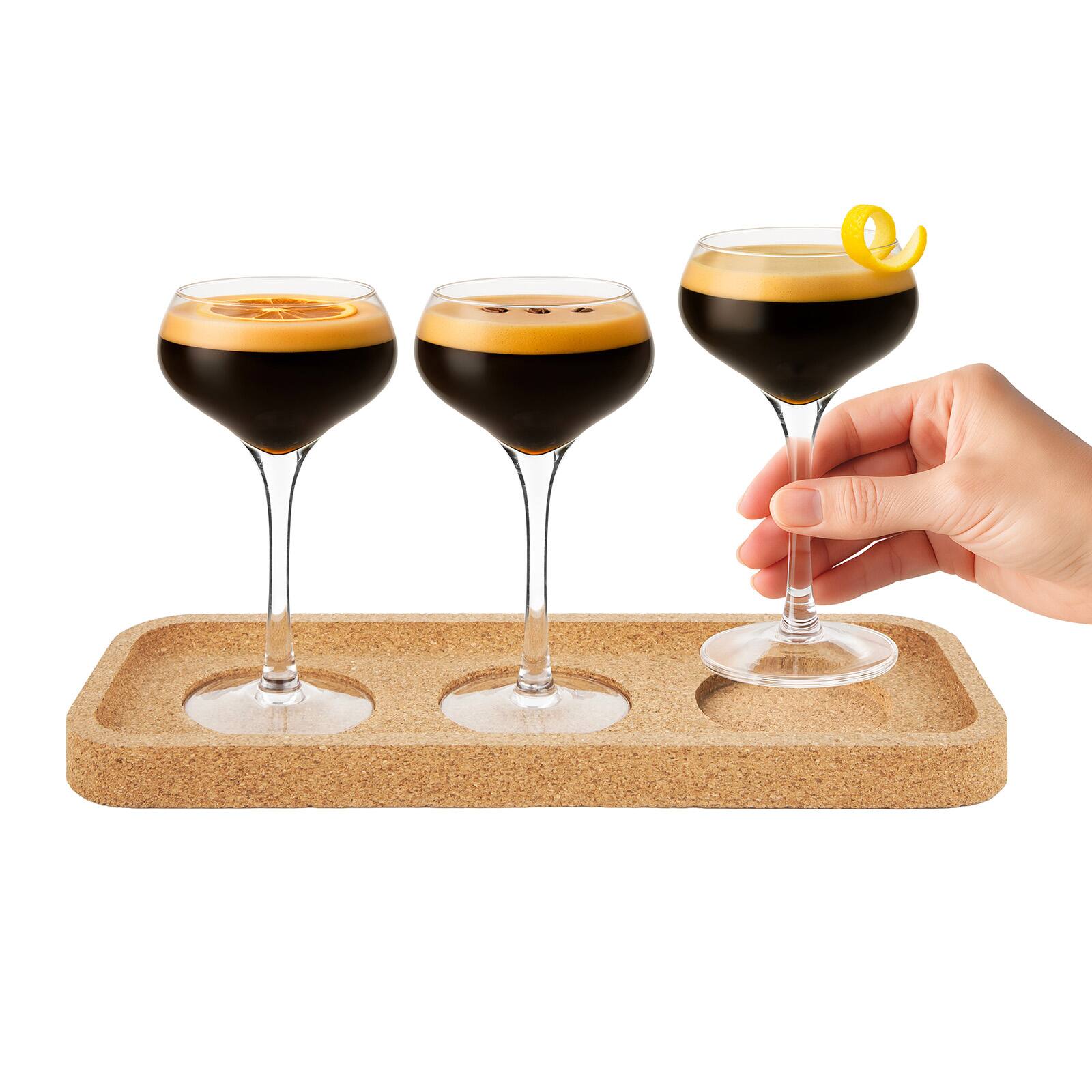 Alt View 1. Final Touch - Espresso Martini Flight Set - 4 Pieces - 4.75 oz (140 ml) - Clear.