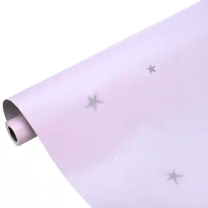 Front. Unique Bargains - Star Wallpaper 23.6x394" Pentagram Matte Vinyl Waterproof Peel & Stick for Bedroom, Living Room, Kitchen Decor - Purple.