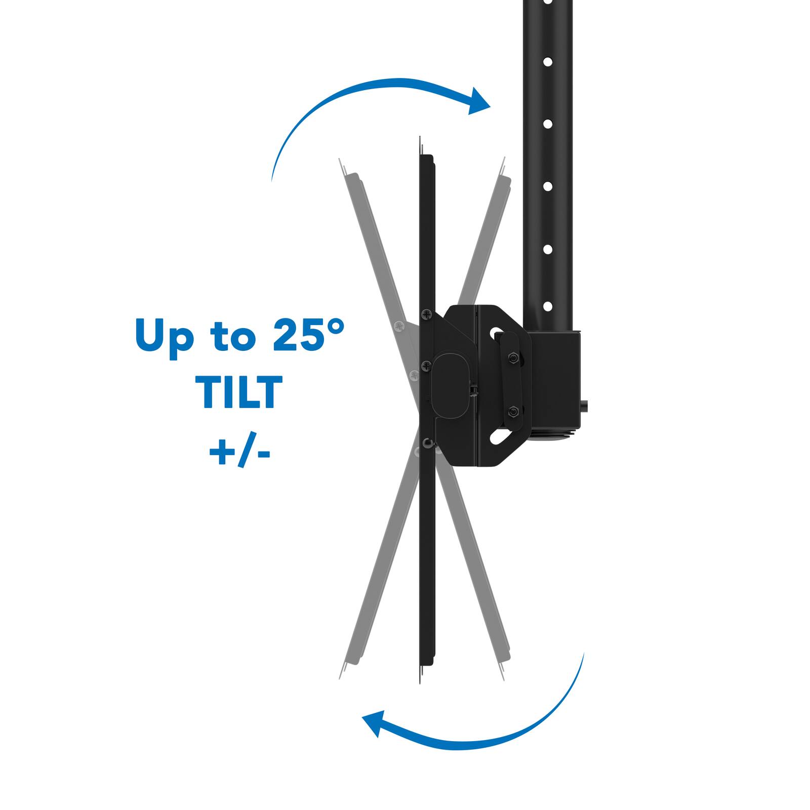 Up to 25° TILT +/-