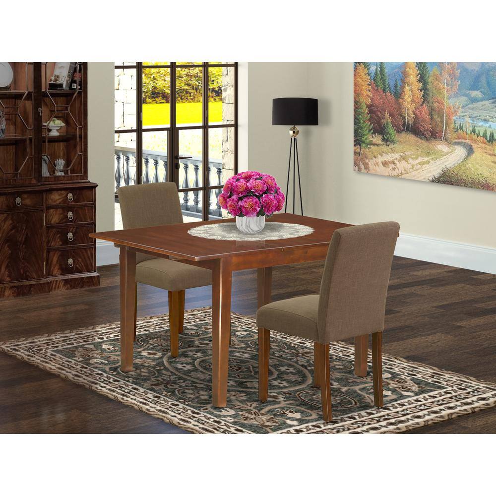 Left. East West Furniture - Dining Room Set Mahogany - Brown.
