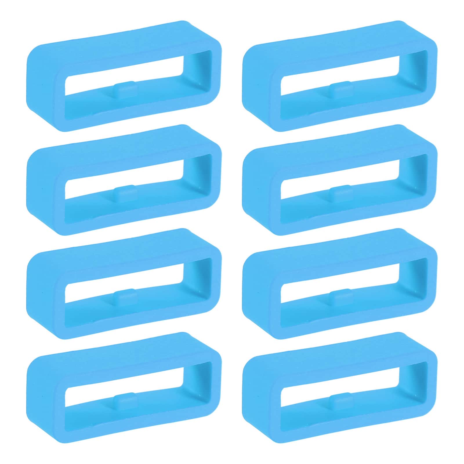 Unique Bargains - 8pcs Watch Band Holder Loop, 20mm Universal Watch Replacement Band - Sky Blue