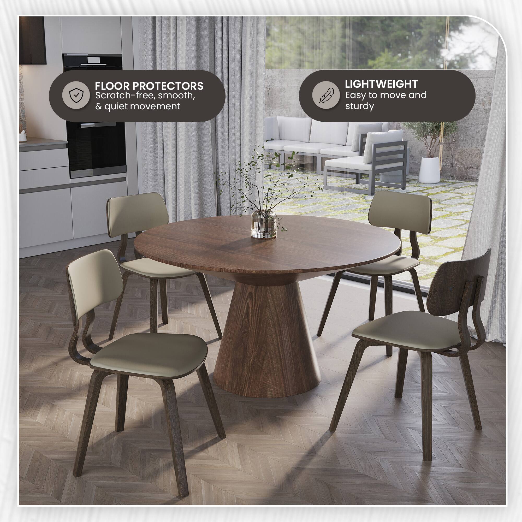 FLOOR PROTECTORS
Scratch-free, smooth, & quiet movement

LIGHTWEIGHT
Easy to move and sturdy