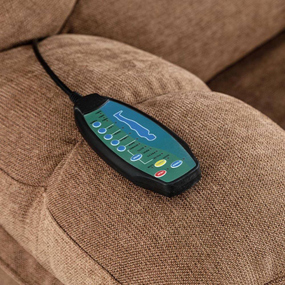 Back. Kadyn - Massage Recliner Chair, 8-Point Vibration & Lumbar Heat, 150° Recline, 330lb Capacity, Brown - Brown.