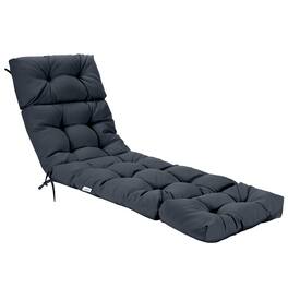 Costway - 73" Lounge Chaise Cushion Padded Recliner Cushion Indoor Outdoor - Gray