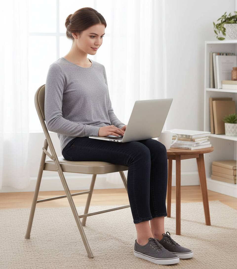 Alt View 6. AOITUN - Folding Chair 2 Pack Leather Padded for Daily Use - Comfortable and Portable Seating for Home or Office - Khaki.