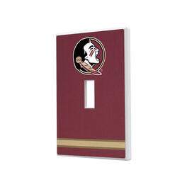 Keyscaper - Florida State Seminoles Stripe Design Single Toggle Light Switch Plate - Multicolor