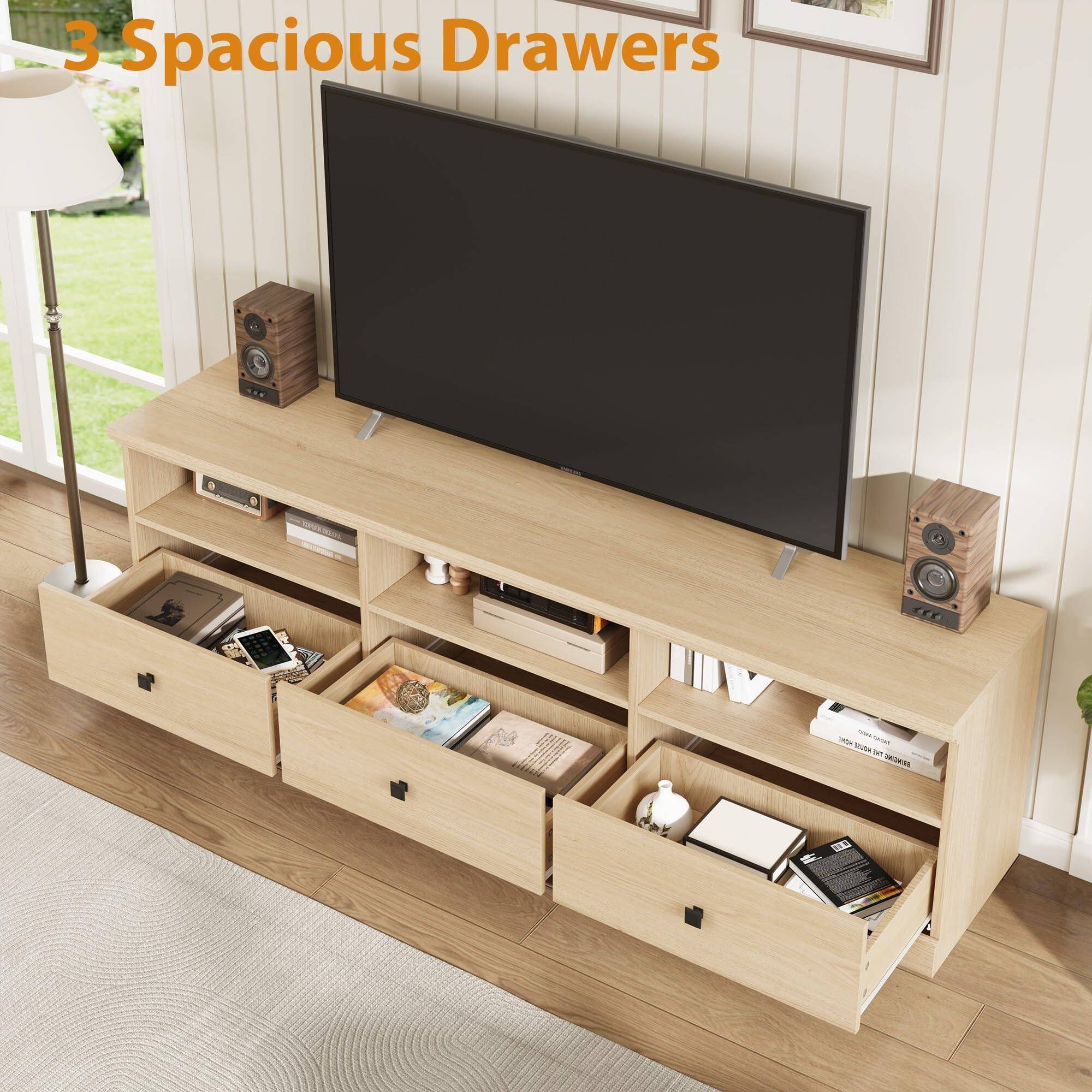 3 Spacious Drawers