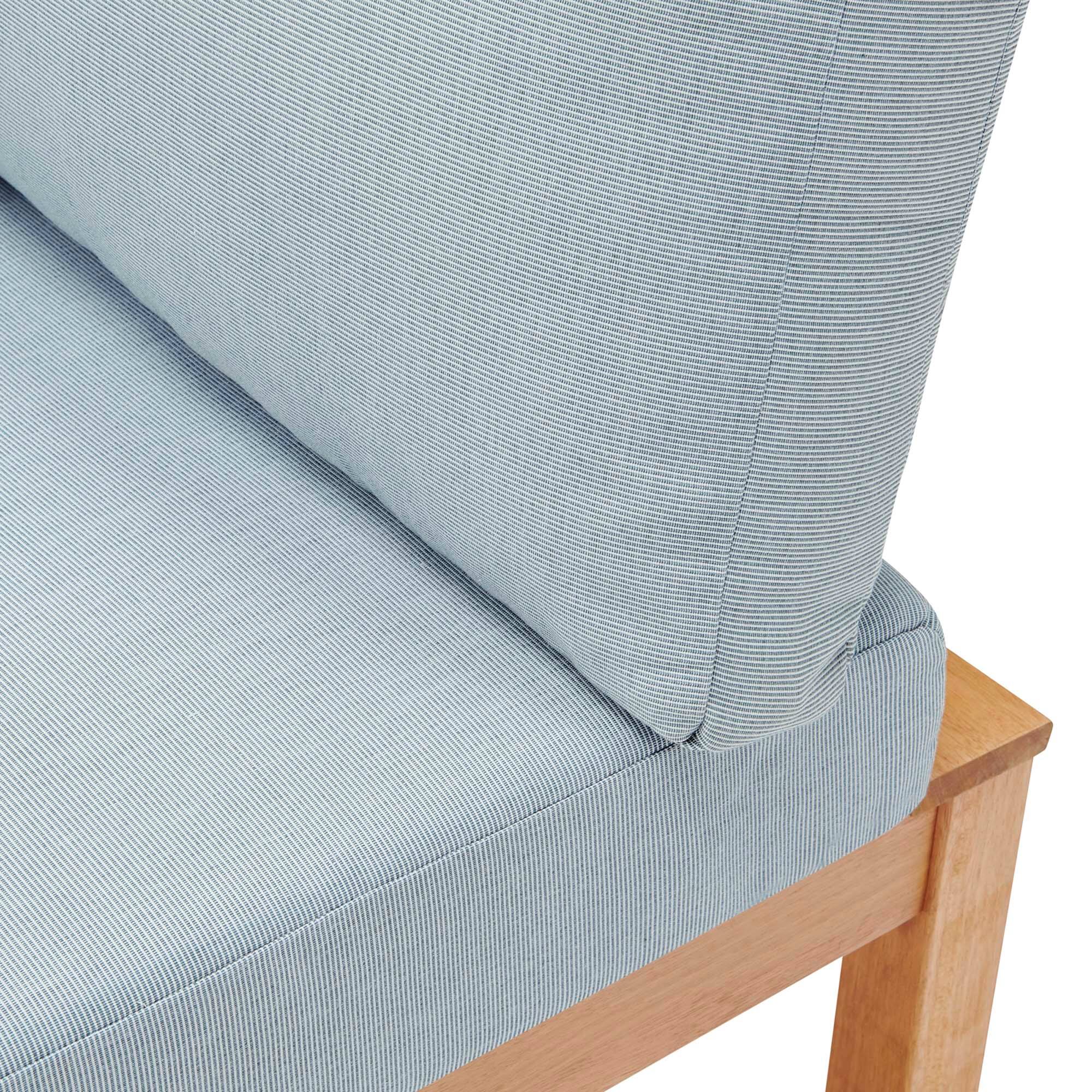 Alt View 5. Modway - Freeport Karri Wood Sectional Sofa Outdoor Patio Corner Chair by Modway - Natural Light Blue.