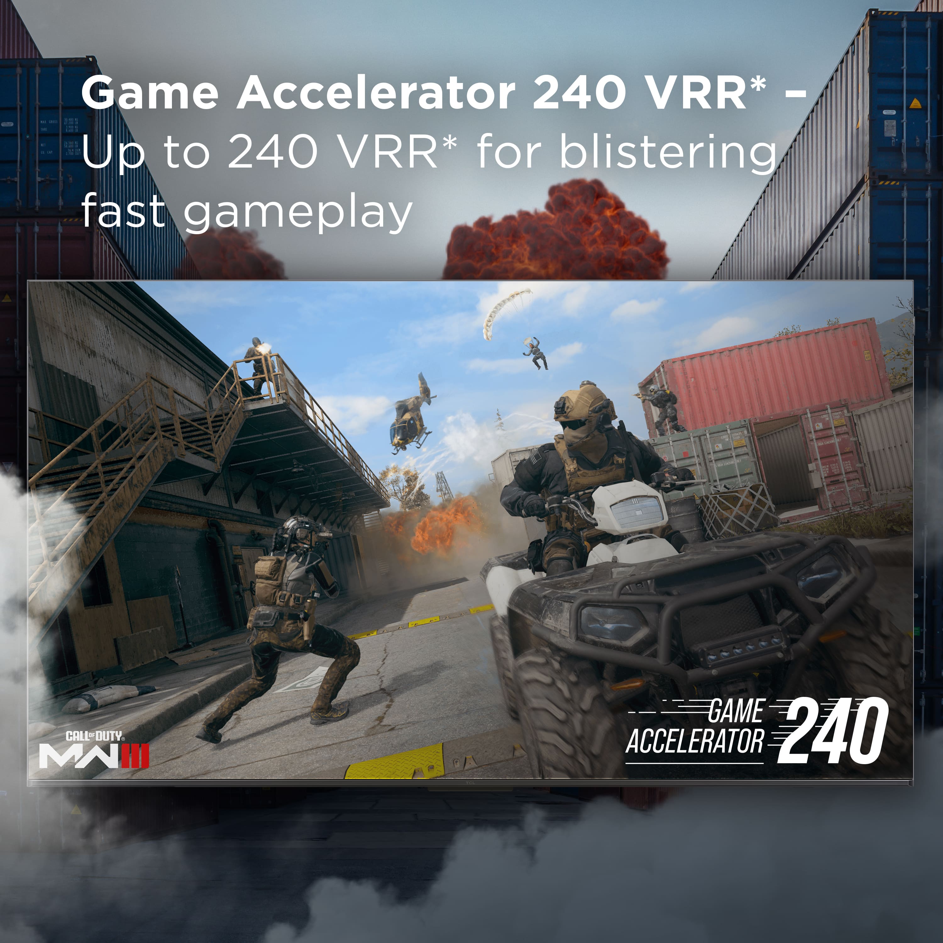 Game Accelerator 240 VRR* - Up to 240 VRR* for blistering fast gameplay.