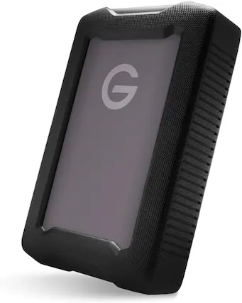 Front. SanDisk - SanDisk Professional 6TB G-Drive ArmorATD - Rugged, SDPHE1G-006T-GBAND - Grey.