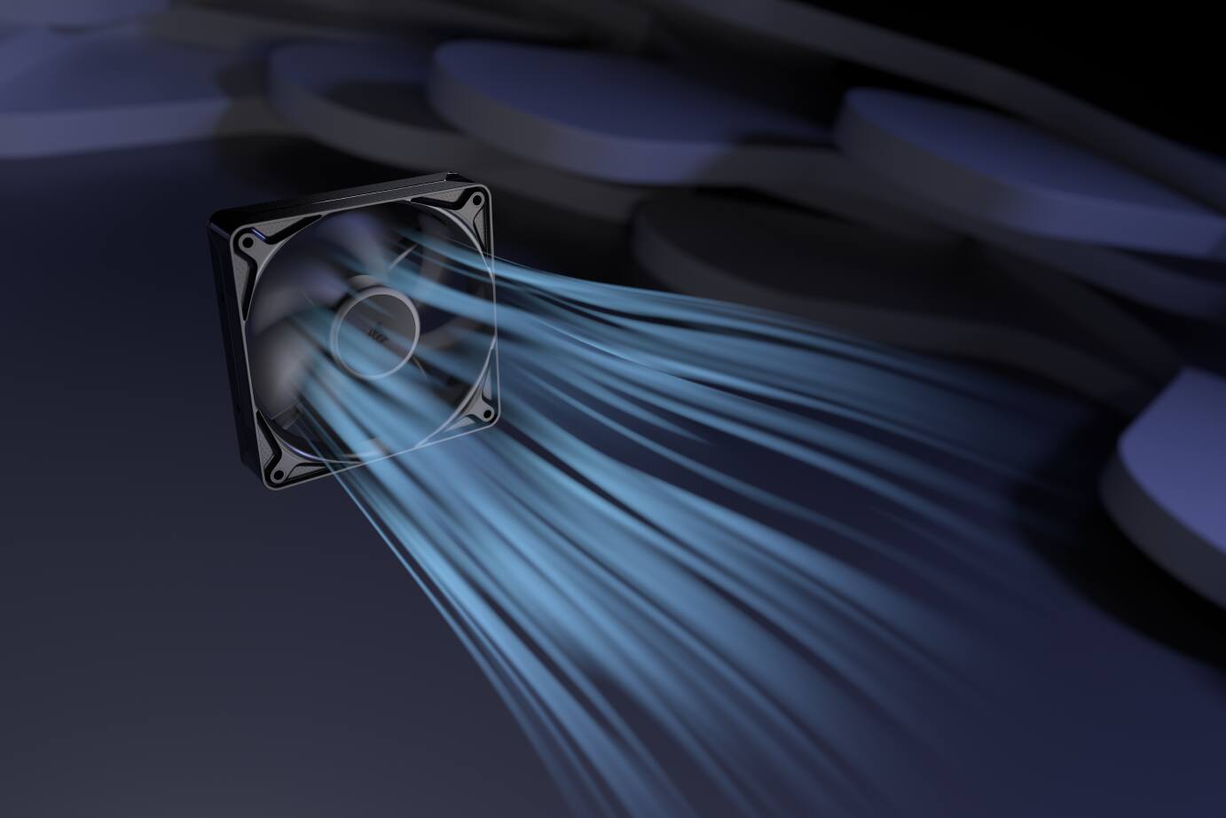 Alt View 8. CORSAIR - CORSAIR RS120 II 120mm PWM Fan - Black.