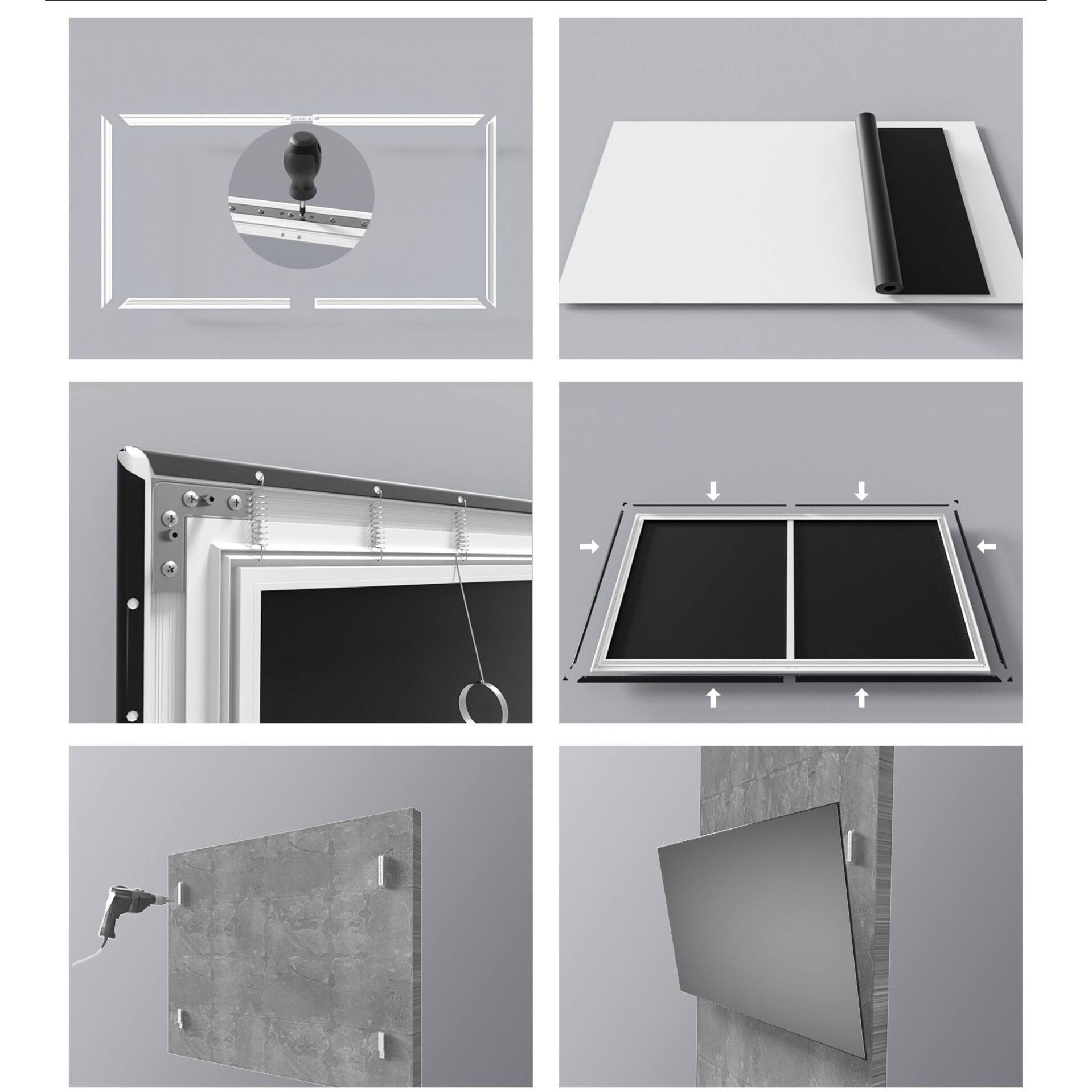 Alt View 21. AWOL Vision - ALR C-150 150" Ambient Light Rejection (ALR) Cinematic Fixed Frame Ultra Short Throw (UST) Projector Screen,4K/8K 3D - Gray.