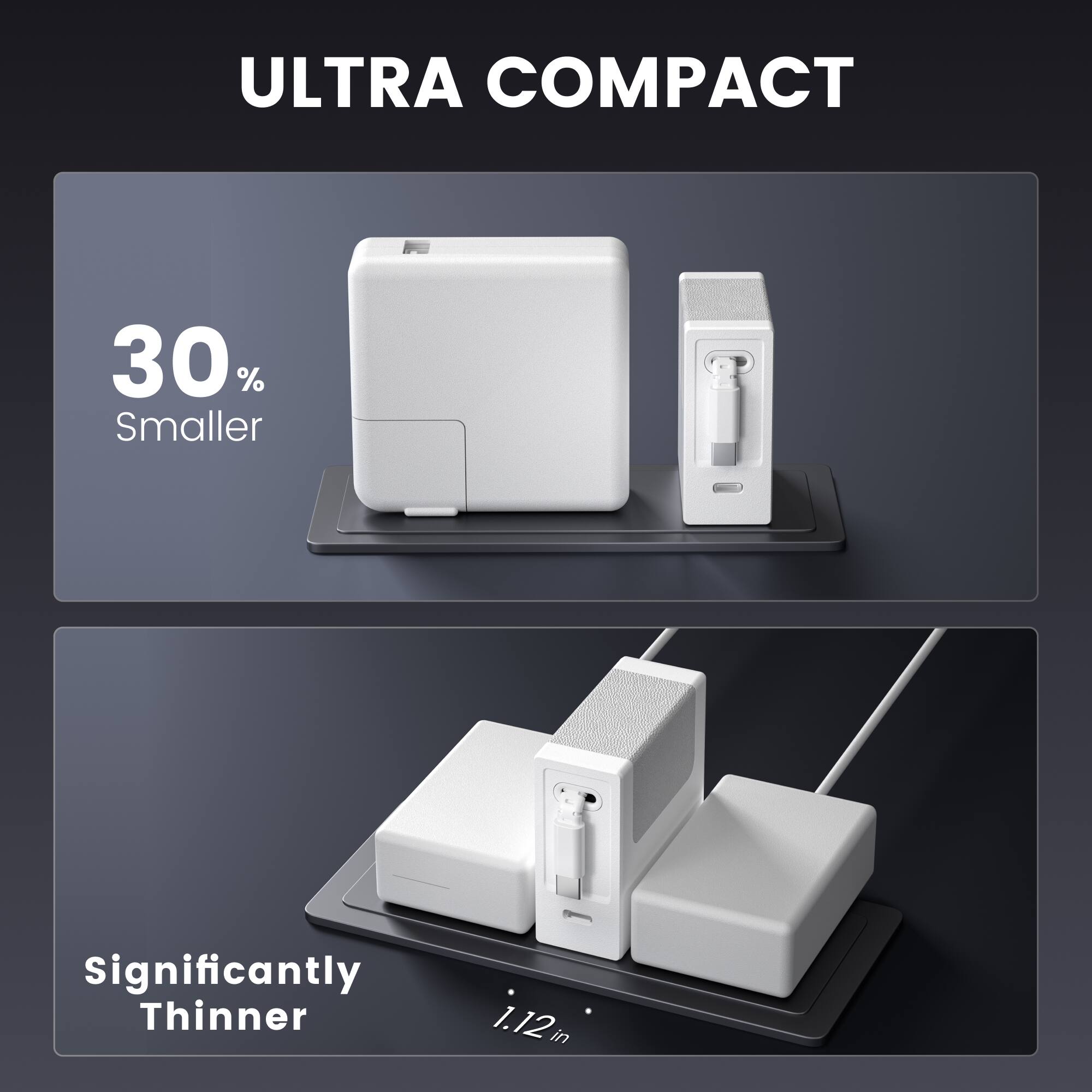 ULTRA COMPACT

30% Smaller

Significantly Thinner

1.12 in
