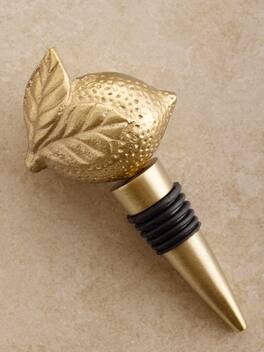 GAURI KOHLI - Bergen Wine Bottle Stopper - Matte gold