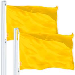 G128 - 3x5 ft Solid Color Flag 2-Pack 150D Polyester - Yellow