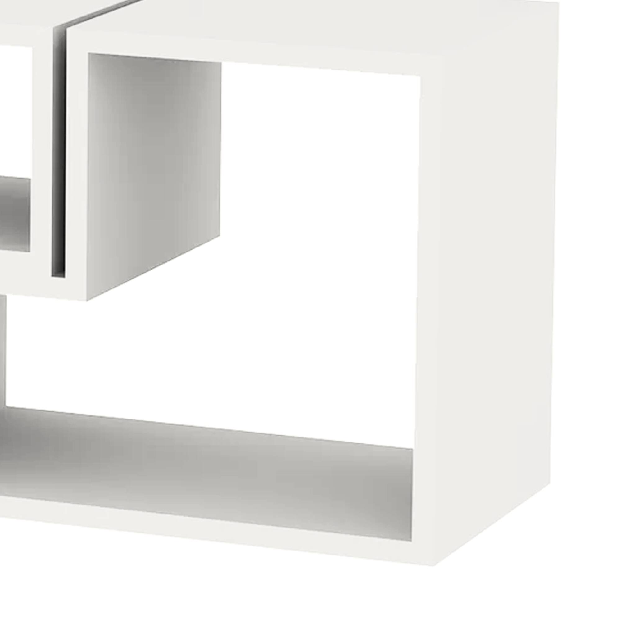 Alt View 3. Manhattan Lane - Hollow Core TV Console and Bookcase Combination - White.