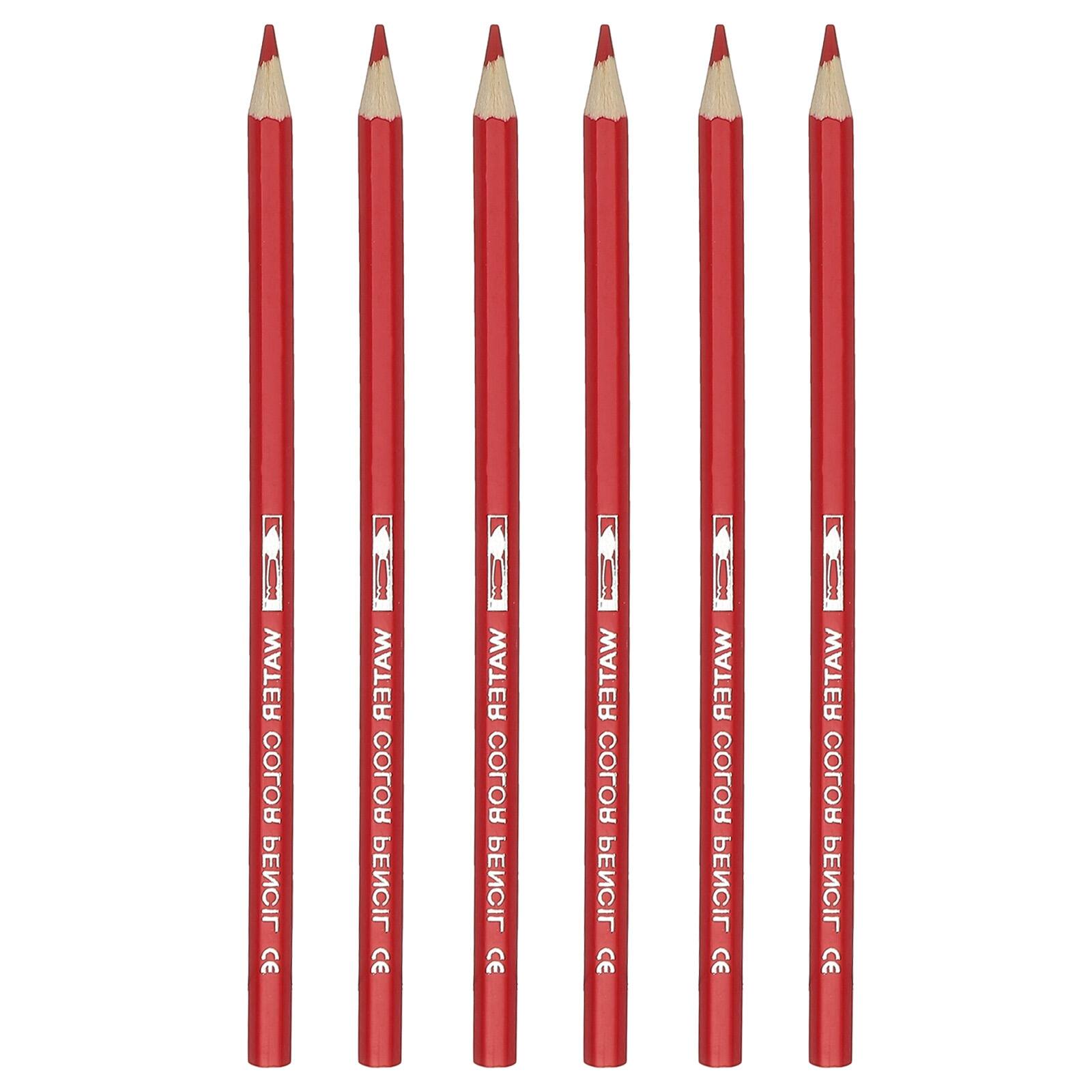 Unique Bargains - Watercolor Pencil, 6pcs Water Soluble Pencils for Blending, Coloring, Sketch Drawing, Painting - Bright Red price history on PriceWatchPro