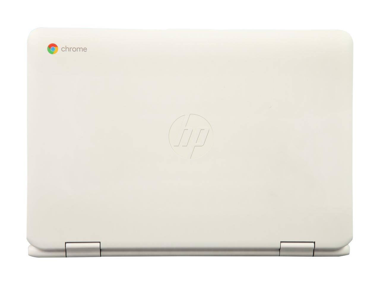 Alt View 2. HP - Chromebook 11-ae131NR 11.6" HD Touchscreen, Intel Celeron N3350 Processor, 4GB RAM 32GB SSD  Chrome OS - White.