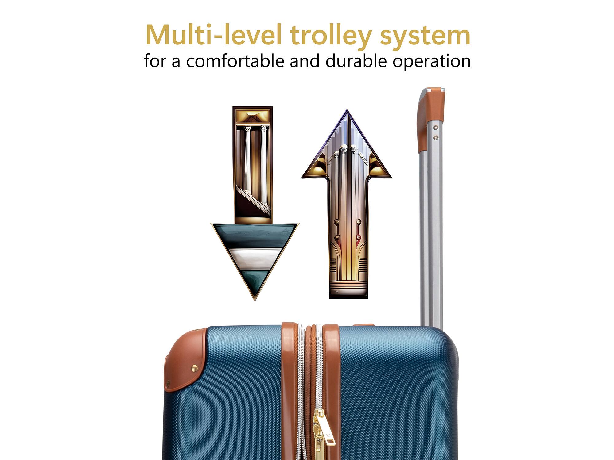 Multi-level trolley system for a comfortable and durable operation